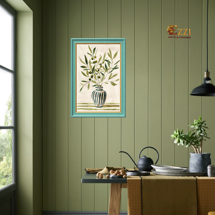 Olive Vase – Botanical Framed Art Print