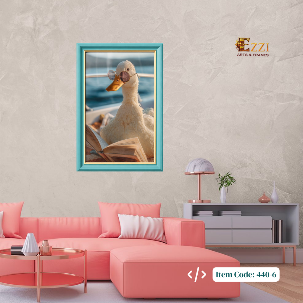 Beach Reader Duck – Fun Nature Framed Art Print