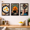 Turkish Breakfast Trio 3 Piece Framed Art Set