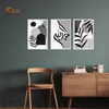 Gratitude & Nature – 3 Piece Black, White & Grey Framed Art Set