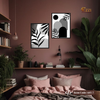Monochrome Shapes – 2 Piece Black, White & Grey Framed Art Set