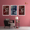 Shukar, Alhamdulillah & Tawakkul Islamic Calligraphy – Set of 3 Framed Prints