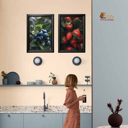 Fresh Berries Botanical Duo – Set of 2 Framed Prints