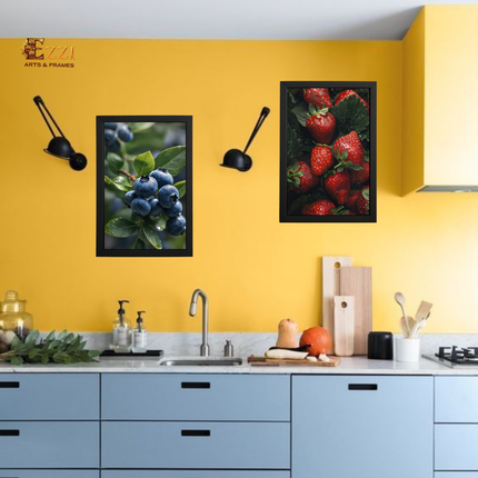 Fresh Berries Botanical Duo – Set of 2 Framed Prints