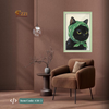 Elegant Feline – Illustrated Framed Art Print