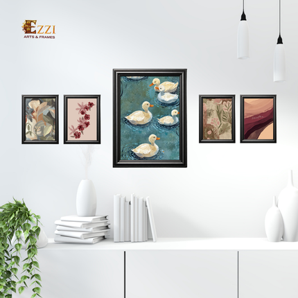 Modern Abstractions 5 Piece Framed Art Set