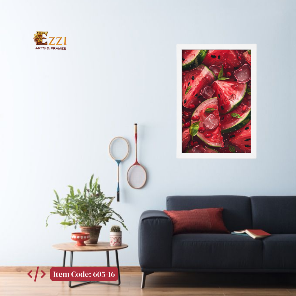 Watermelon Splash – Framed Art Print