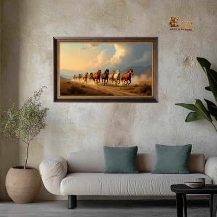Wild Freedom – Running Horses Framed Art Print