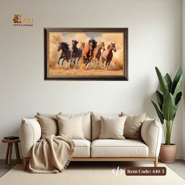 Desert Majesty – Running Horses Framed Art Print