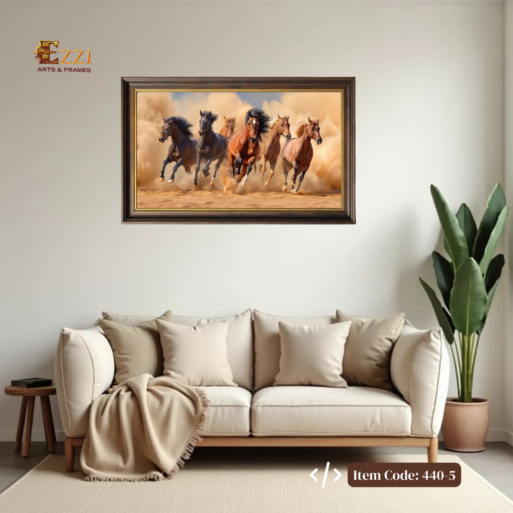 Desert Majesty – Running Horses Framed Art Print