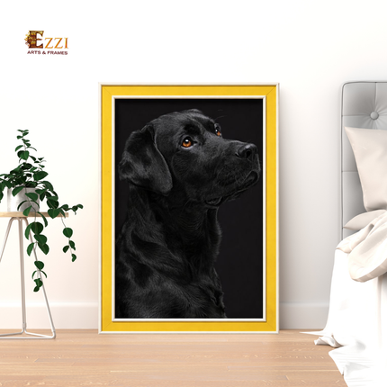 Midnight Companion – Dog Portrait Framed Art Print