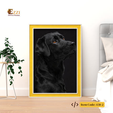 Midnight Companion – Dog Portrait Framed Art Print