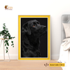 Midnight Companion – Dog Portrait Framed Art Print