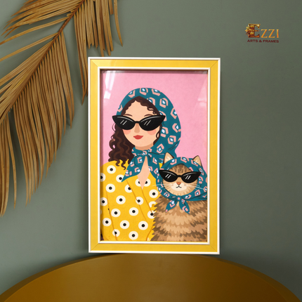 Chic Companions – Illustrated Framed Art Print