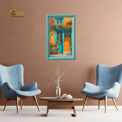 Vibrant Street View – Framed Art Print