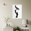 Connected Hands – Minimalist Framed Art Print