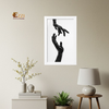 Connected Hands – Minimalist Framed Art Print