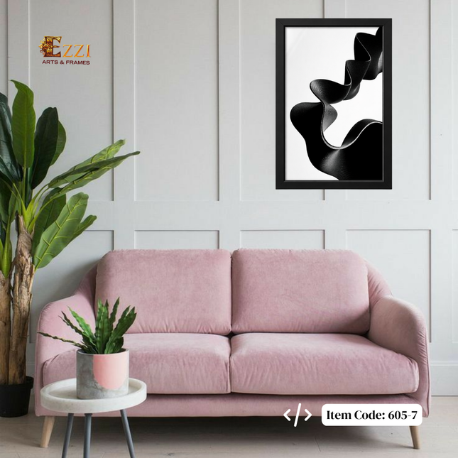 Shadow Lines – Abstract Framed Art Print