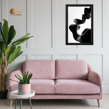 Shadow Lines – Abstract Framed Art Print