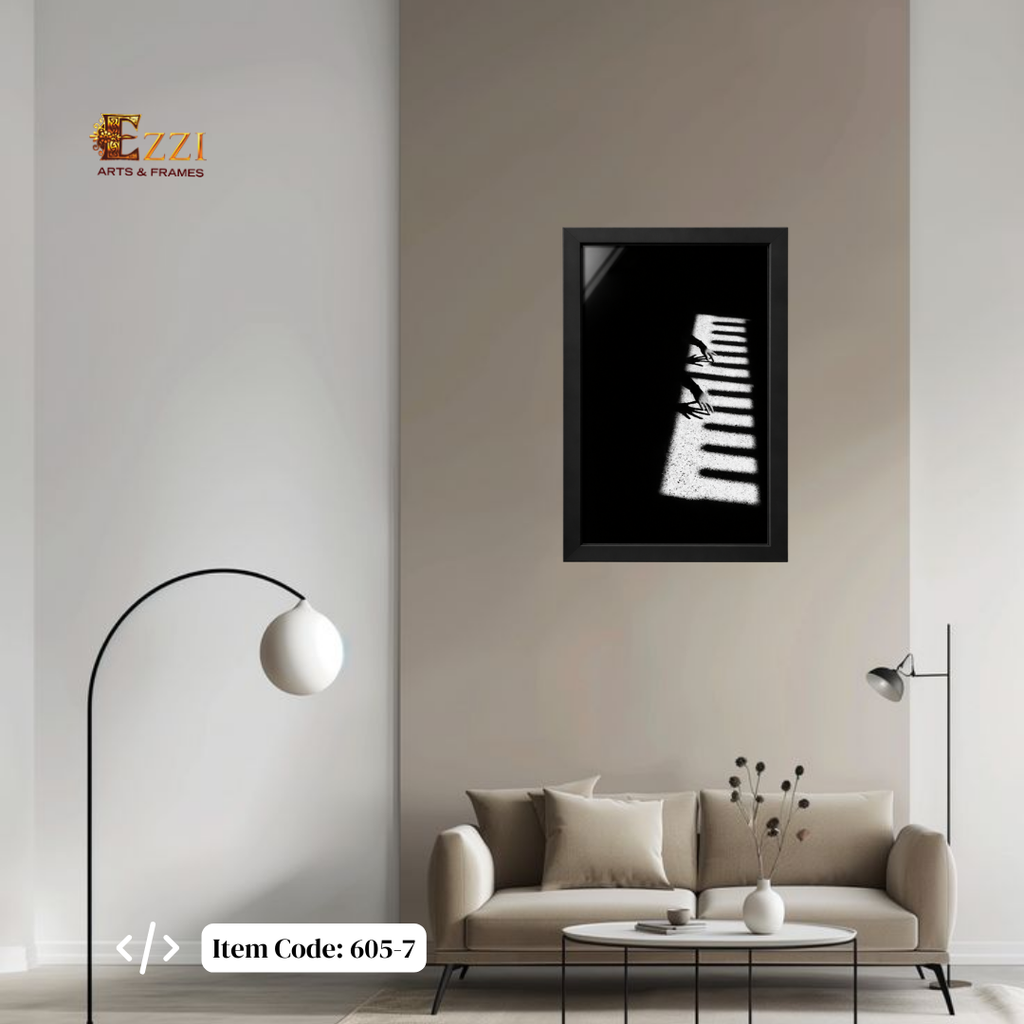 Shadow Lines – Abstract Framed Art Print