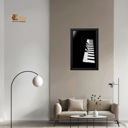 Shadow Lines – Abstract Framed Art Print