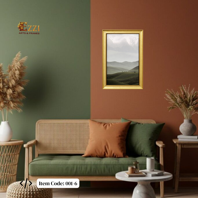 Misty Mountain Valley – Nature Framed Art Print