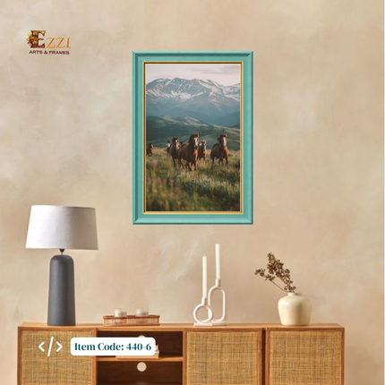 Mountain Meadow Horses – Scenic Framed Art Print