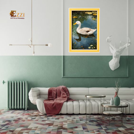 Serene Duck – Nature Framed Art Print